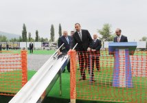 Azerbaijani President lays foundations stone for Heydar Aliyev Center in Shaki (PHOTO)